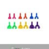 CUBETAS PLÁSTICAS DE COLORES PARA IMPRESIÓN