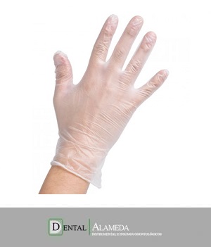 GUANTES DE VINILO CAJA X 100 UN.